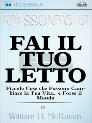 cover image of Riassunto Di Fai Il Tuo Letto